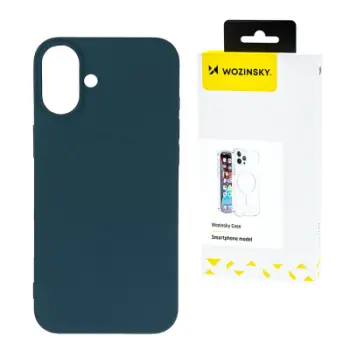Kllëf telefoni Wozinsky Liquid Silicone MagSafe, për Samsung Galaxy S24 FE, silikon i lëngshëm, blu e errët