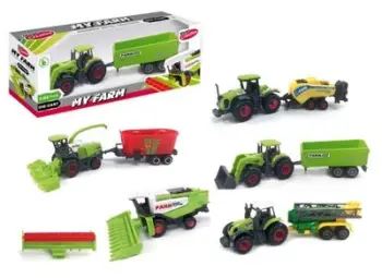 Lodër traktor metalik Mega Creative SQ82002, me aksesorë, shumëngjyrësh