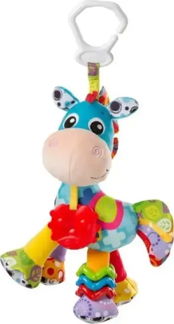 Lodër udhëtimi për bebe Playgro Clip Clop, sensorike, me kapëse, shumëngjyrëshe