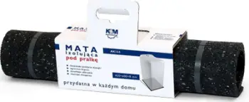 Tapet izolues K&amp;M AK154 për lavatriçe, 45x60x0.8 cm, material gome, i zi