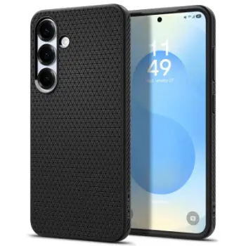 Mbulesë telefoni Spigen Liquid Air, për Samsung Galaxy S25, kompatibile MagSafe, e zezë