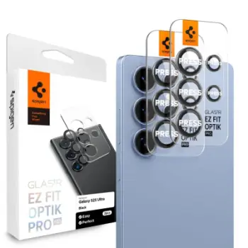 Mbrojtëse kamerë Spigen Glas TR EZ Fit Optik Pro HD, 2 copë, për Samsung Galaxy S25 Ultra, e zezë