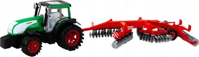 Lodër traktor bujqësor me rimorkio dhe kositëse, i zi jeshil - 2