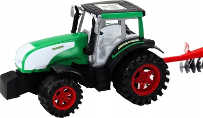Lodër traktor bujqësor me rimorkio dhe kositëse, i zi jeshil - 3