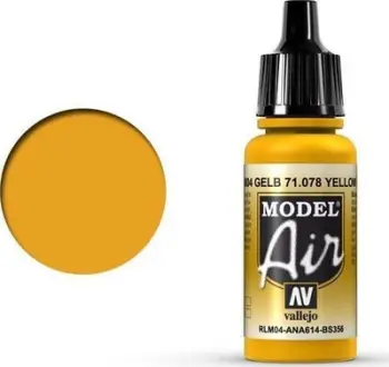 Ngjyrë akrilike për airbrush Vallejo Model Air Yellow RLM04, mat, 17ml