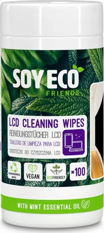 Lecka pastruese LCD Soy Eco Friends, 100 copë, me vaj mente, jeshile