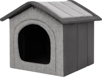 Strehë për qen Hobbydog R6 Kennel Inarii, 2 cm trashësi, çati e heqshme, gri e hapur me grafit