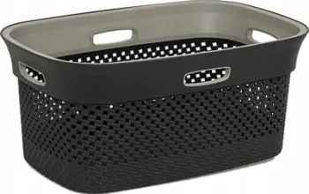 Shportë rrobash 5five Anthra Grey, 45L, plastike, e zezë