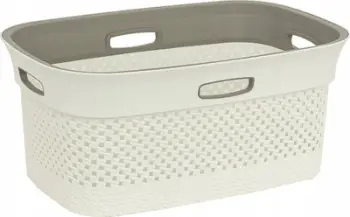 Shportë rrobash 5five Linen Basket, 45L, plastikë, e bardhë