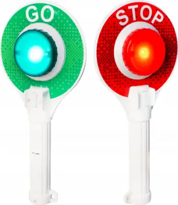 Lodër shkop policie Hipo Lollipop Light 19223, LED, dyanshëm, e bardhë