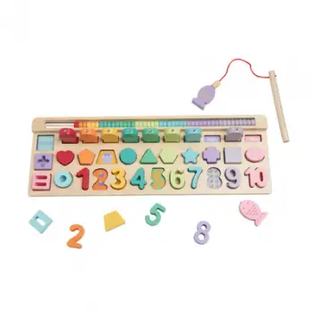 Loje edukative Momki, puzzle druri 4 në 1, 35 pjesë, multingjyrëshe
