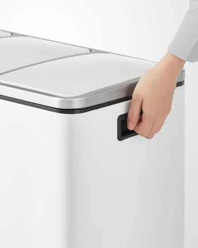 Kosh mbeturinash SONGMICS, 3 ndarje 18L, çelik inox, i bardhë - 5