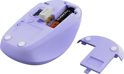 Maus pa kabllo Trust Yvi Plus, optik 1600 DPI, RF dhe Bluetooth, vjollcë - 4