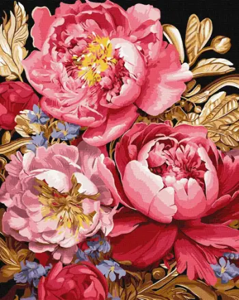 Set pikturimi me numra Ideyka Floral Inspiration, kanavacë 40 x 50 cm, bojëra akrilike