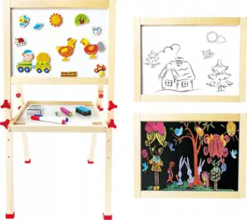 Tabllo loje Bino Double-Sided Magnetic Board, me dy anë, magnetike, 80 x 40 x 42 cm