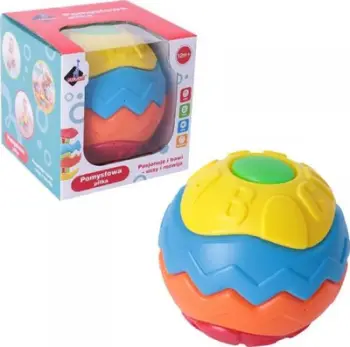 Lodër interaktive Inventive Ball Askato, top dhe unaza montuese, shumëngjyrëshe