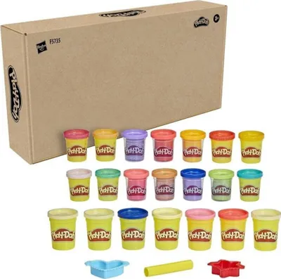 Set plasteline Play Doh Hasbro, 21 kavanoza, me aksesorë, shumëngjyrësh - 1