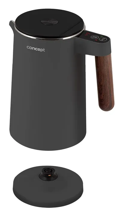 Ibrik elektrik Concept RK3305, 1.5L, kontroll temperature, gri e errët - 3