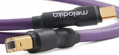 Kabllo audio Melodika MDUCB10, USB C në USB B, 1m, e purpurt - 1