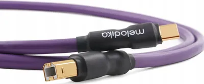 Kabllo audio Melodika MDUCB10, USB C në USB B, 1m, e purpurt - 3