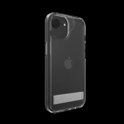 Mbrojtëse telefoni ZAGG Crystal Palace Kickstand, për iPhone 16 15 14 13, me këmbë mbajtëse, transparente - 3