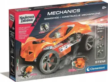 Set edukativ Clementoni Scientific Fun Mechanics Laboratory Cart 50872, mbi 250 pjesë, me motor elektrik, shumëngjyrësh