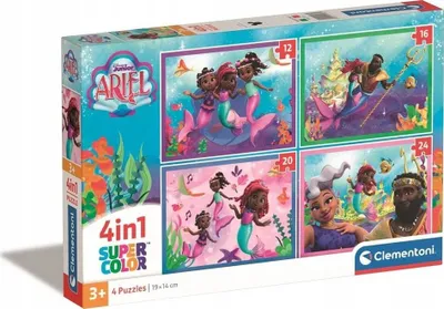 Puzzle Clementoni Disney Ariel 4 në 1, 72 copë - 1