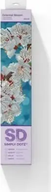 Set pikturimi me diamante Diamond Dotz Simply Dotz Oriental Bloom, kanavacë me printim me ngjyra, gurë dekorativë, shumëngjyrësh