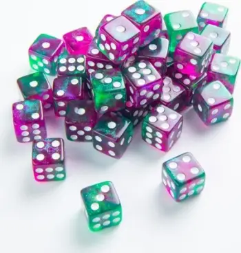 Set zare Gamegenic Galaxy Series D6, 12mm, 36 copë, Aurora