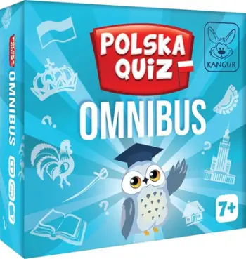 Lojë kuizi Omnibus Kangaroo Poland Quiz, 144 pyetje, 36 karta, shumëngjyrëshe