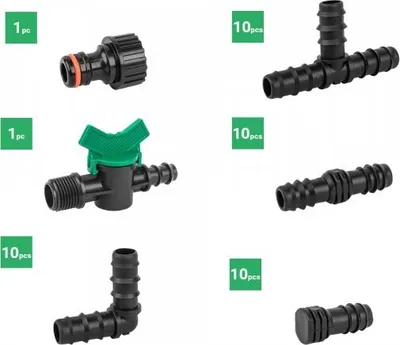 Set aksesorësh për tub pikë-pikë Bradas, 16mm, 42 copë, shumëngjyrësh - 2