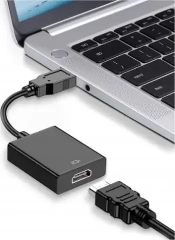 Adapter USB 3.0 në HDMI, kartë grafike e jashtme, Full HD, i zi