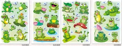 Stickers Brewis 3D Frog, dizajne të përziera, shumëngjyrëshe - 1