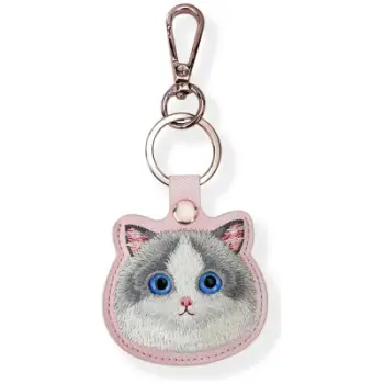 Mbajtëse AirTag Nimmy Big Eyed Pet 2.0 Cat, për qafore dhe çelësa, rozë