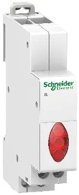 Sinjalizues i furnizimit me energji Schneider, 230V-400V, i kuq
