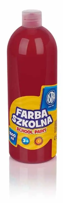 Bojë shkollore Astra, 1000 ml, ngjyrë e kuqe e errët