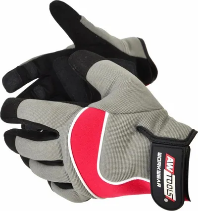 Doreza pune AWTools Work Gloves Pro, madhësia 9 L, antirrëshqitje, gri e kuqe - 2