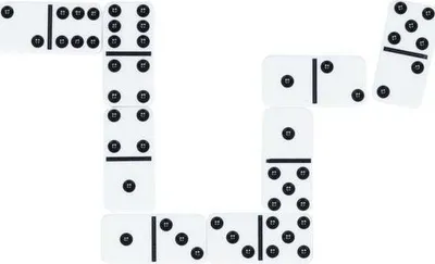 Lojë domino Goki White, 28 pllaka, për fëmijë 4+, e bardhë - 1