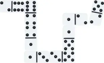 Lojë domino Goki White, 28 pllaka, për fëmijë 4+, e bardhë
