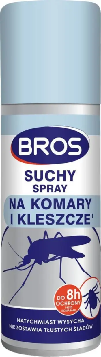 Spray repelent BROS Dry Spray, kundër mushkonjave dhe rriqrave, 90 ml