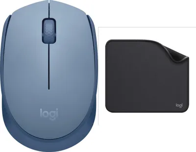 Set maus dhe mouse pad Logitech M171, wireless, Studio Series, blu dhe grafit - 1