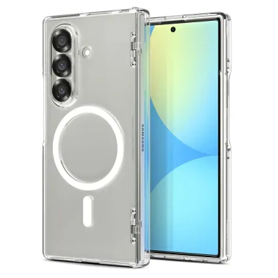 Maskë telefoni Spigen Ultra Hybrid Pro MagSafe, për Samsung Galaxy Z Fold7, transparente, e bardhë - 1