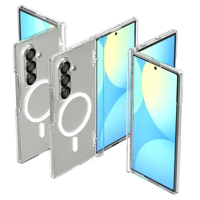 Maskë telefoni Spigen Ultra Hybrid Pro MagSafe, për Samsung Galaxy Z Fold7, transparente, e bardhë - 2