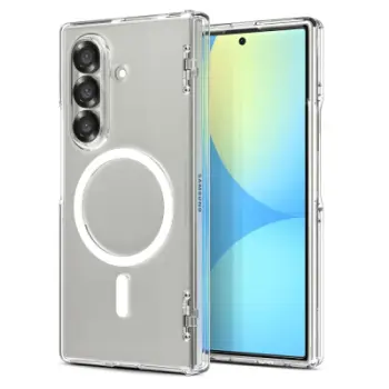 Maskë telefoni Spigen Ultra Hybrid Pro MagSafe, për Samsung Galaxy Z Fold7, transparente, e bardhë