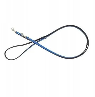 Lesë qeni Barry King, lëkurë e rregullueshme, 20mm 200cm, blu e zezë - 1