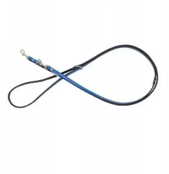 Lesë qeni Barry King, lëkurë e rregullueshme, 20mm 200cm, blu e zezë