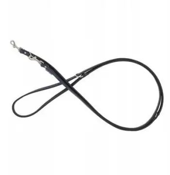 Litar qeni Barry King Adjustable, lëkurë, 12mm 200cm, blu navy e zezë