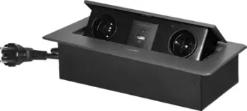 Prizë e integruar ORNO OR GM 9035, 2x230V, USB dhe USB C, 1.5m, grafit