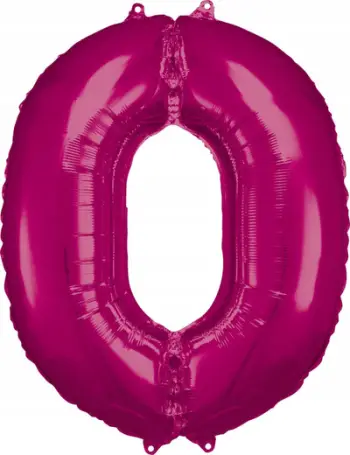 Balon metalik Riethmuller numri 0, 66 x 88 cm, rozë
