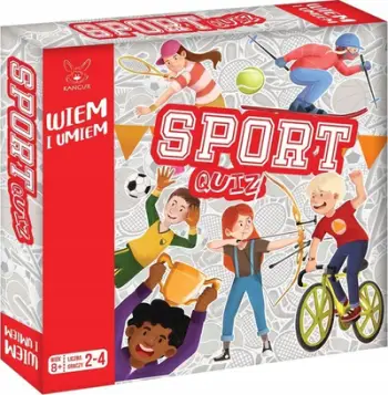 Lojë kuizi Kanguru I Know and I Can Sports Quiz, temë sporti, për fëmijë dhe të rinj, shumëngjyrëshe